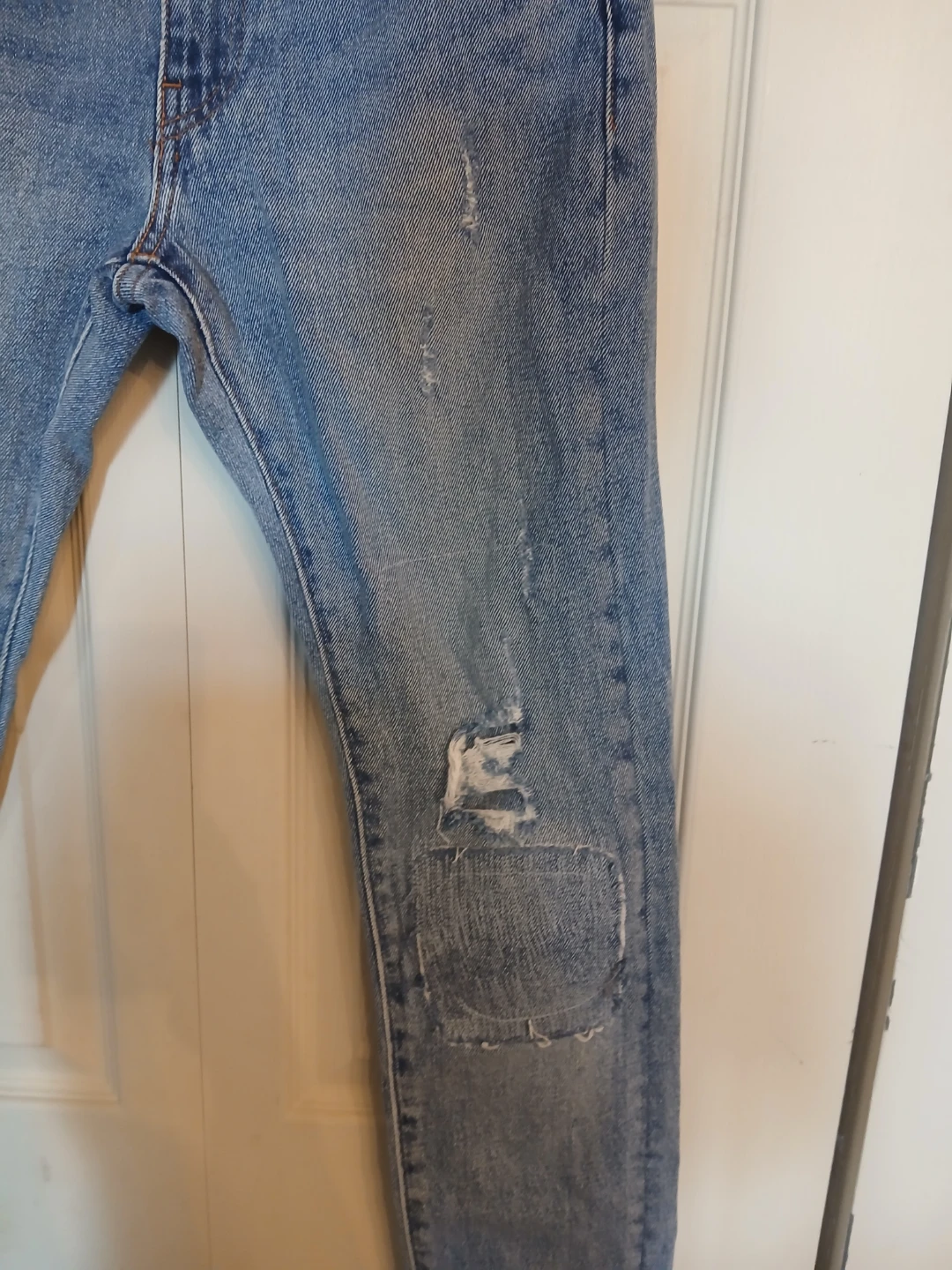 LEVI'S men's light blue cotton distressed jeans, size W26 L32 - photo 5