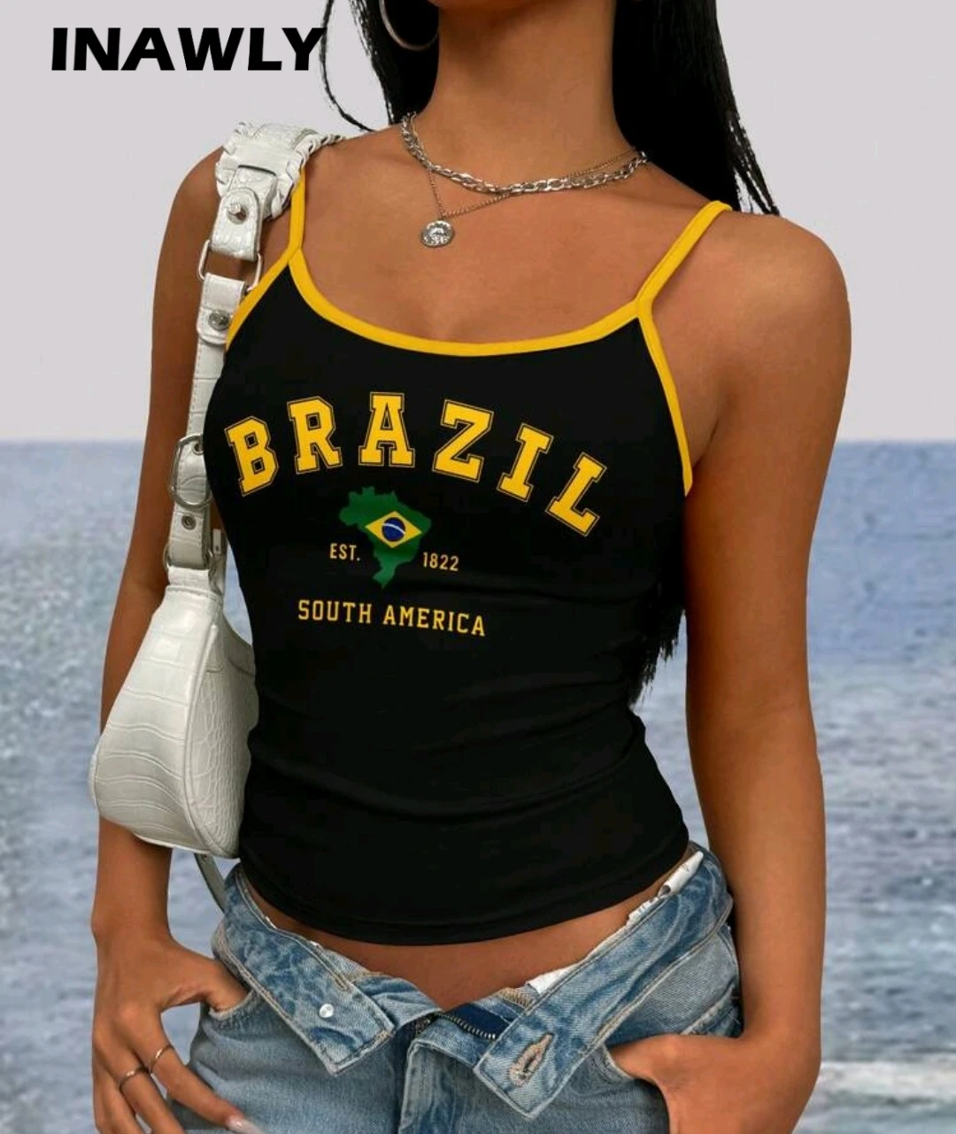 INAWLY Women's Brazil Graphic Tank Top