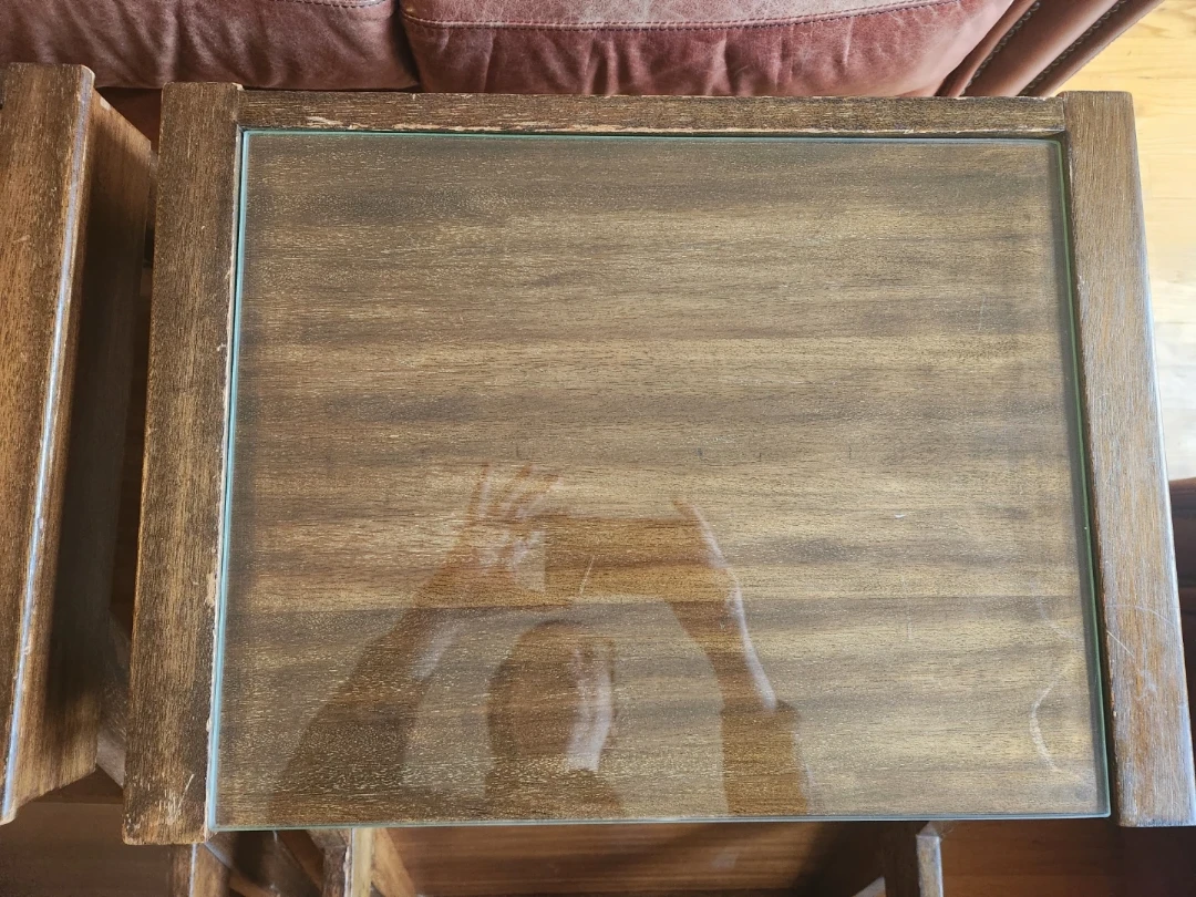 AUTH MCM Pair of BROWN SALTMAN Magazine Side tables - photo 5