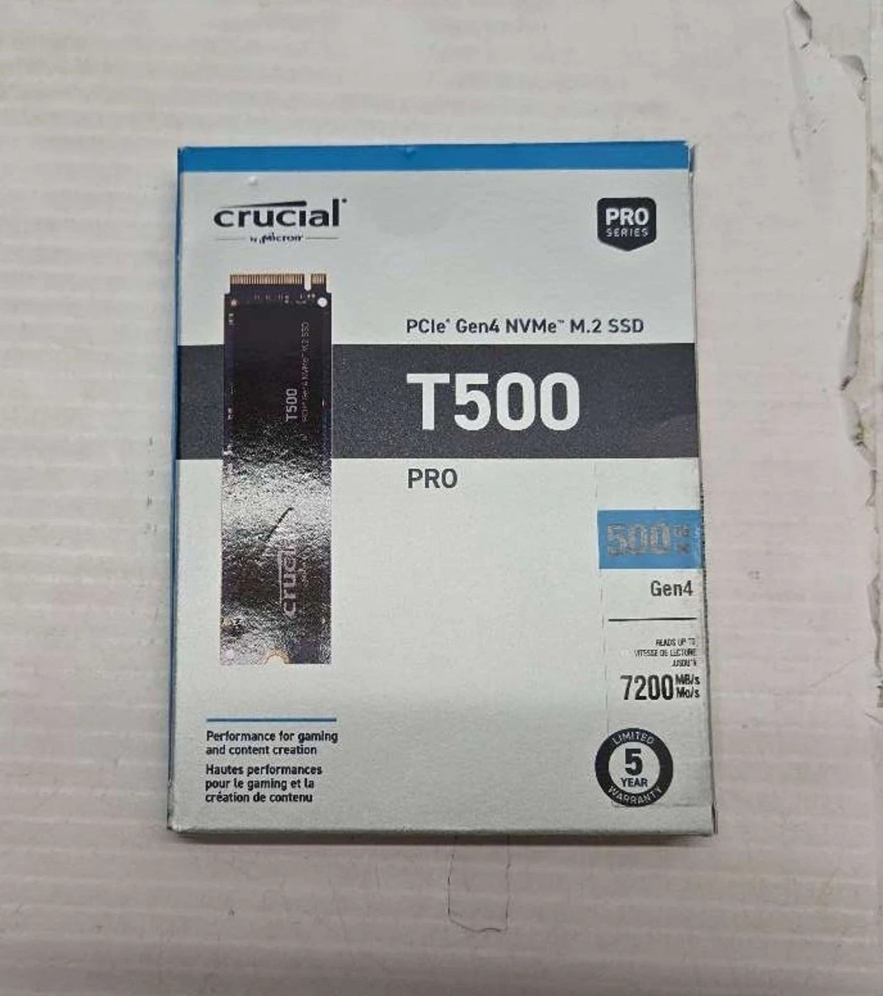 Crucial T500 PCIe Gen4 NVMe 500GB SSD - photo 2