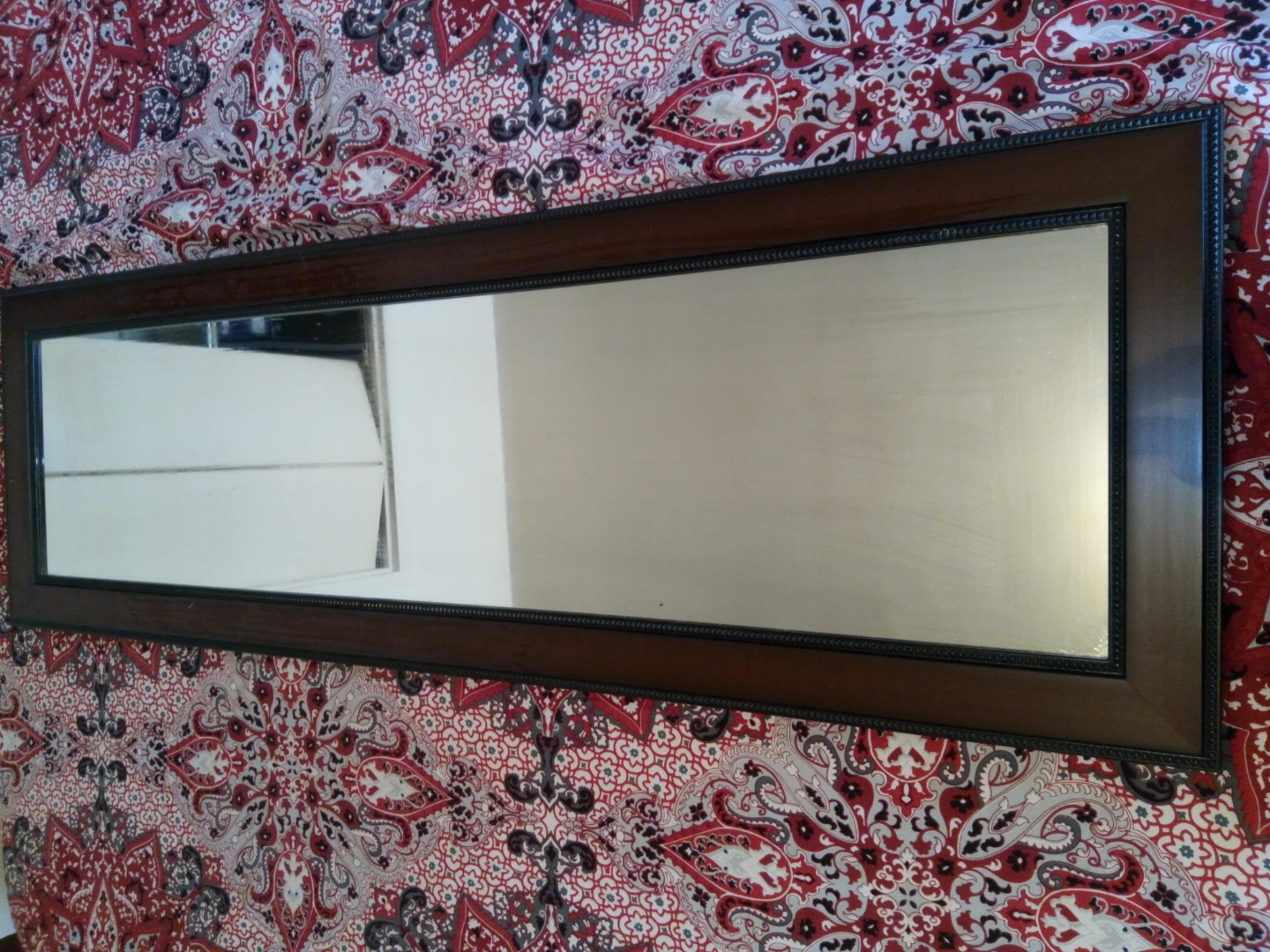 Rectangular Wooden Framed Mirror