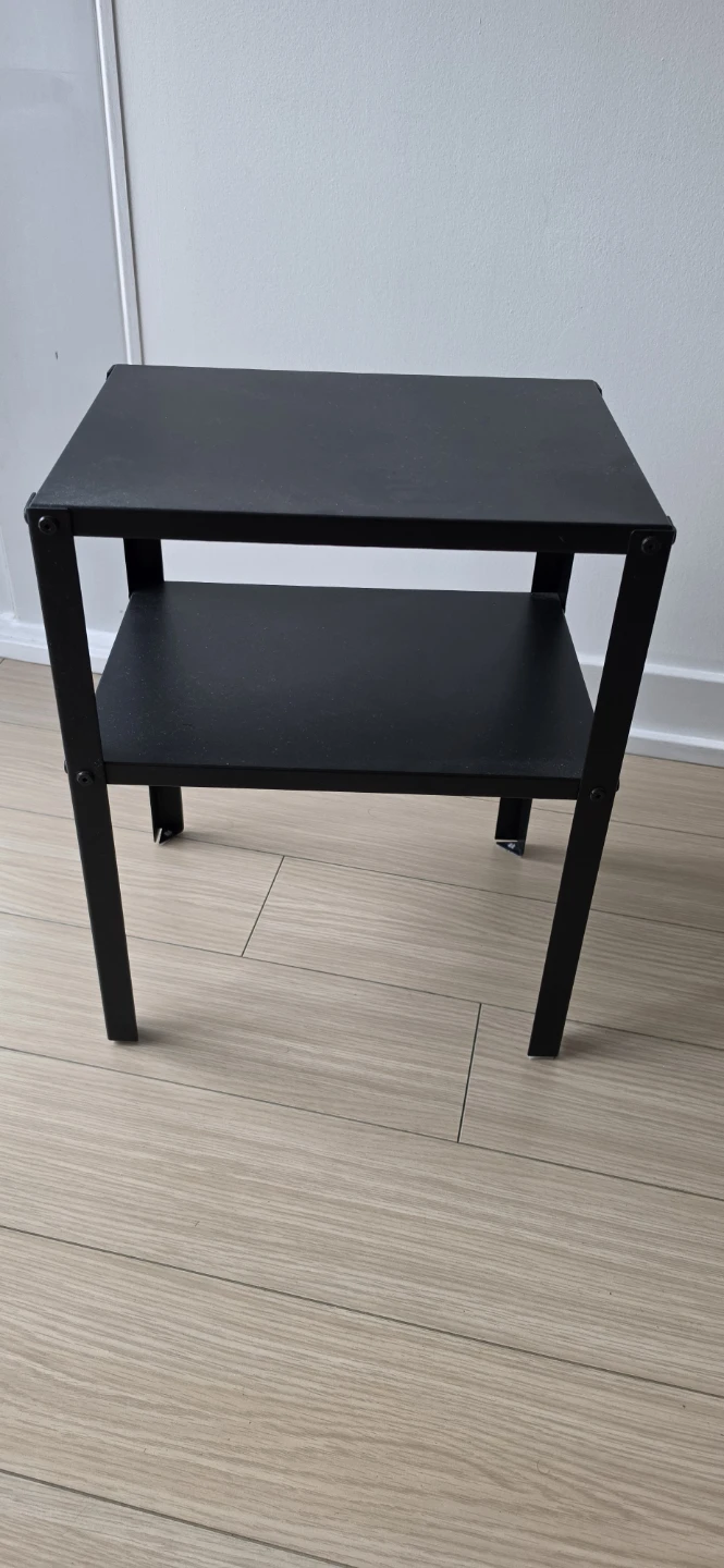 Black 2-Tier Side Table - photo 2