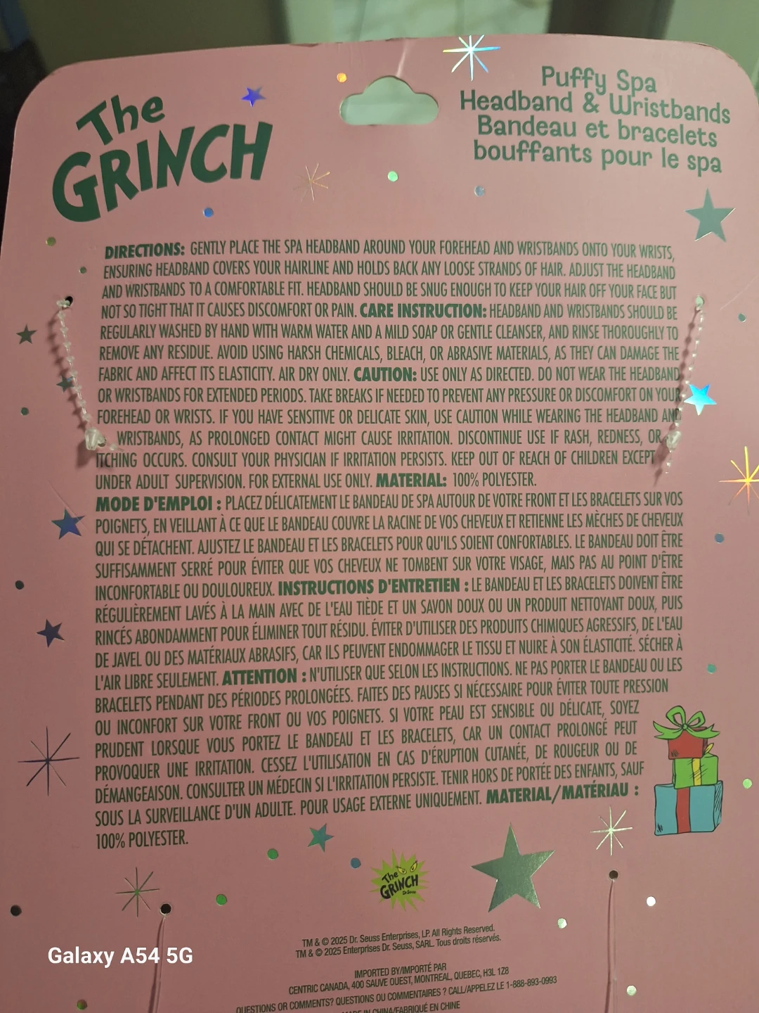 The Grinch Puffy Spa Headband & Wristbands - photo 2