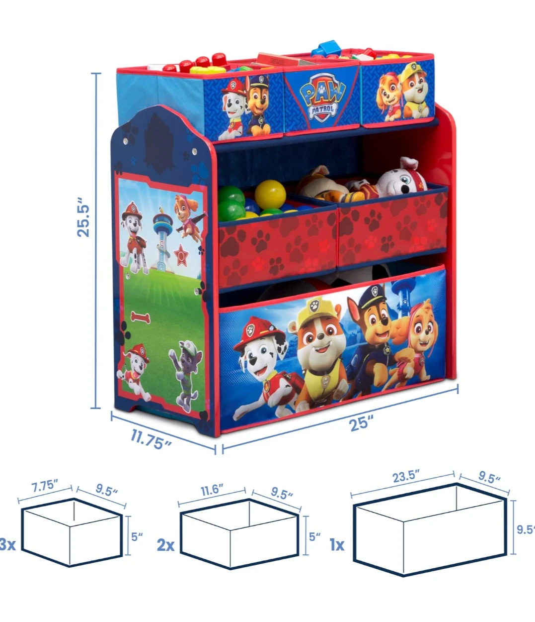 Paw Patrol Toy Organizer Storage Unit - photo 2