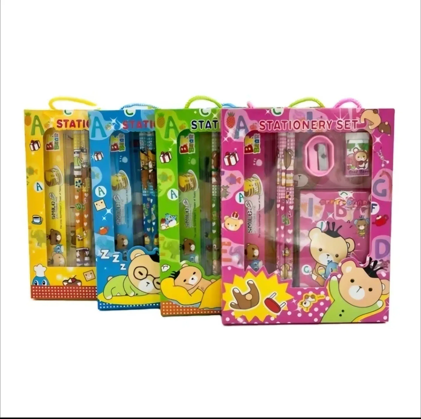 Stationery Set with Pencils, Sharpener, and Eraser