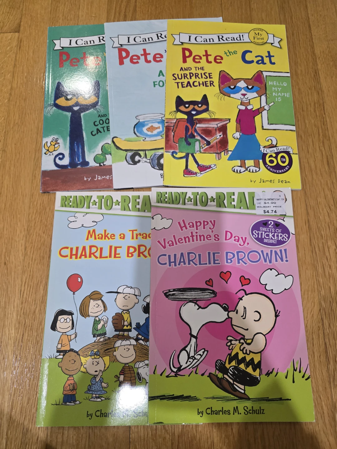 Pete the Cat & Charlie Brown Books (5 Books)
