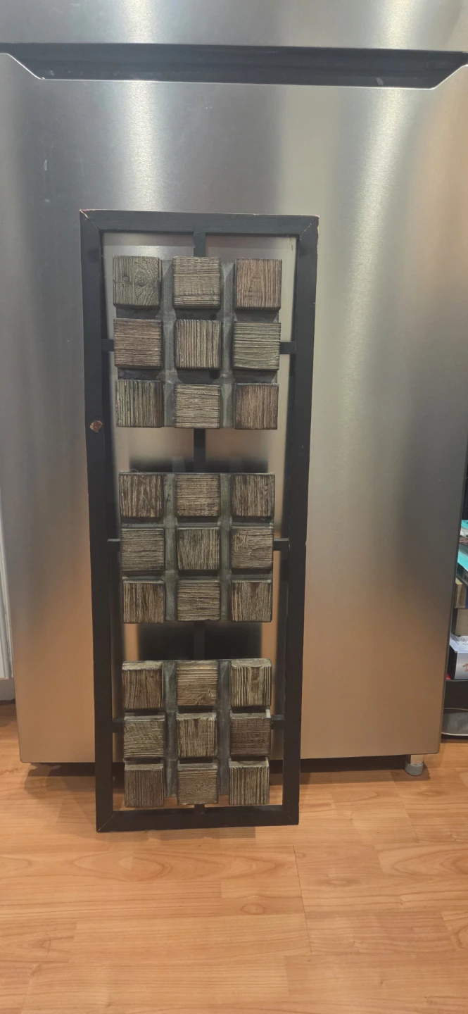 Decorative Wall Art Panel with Wood Blocks - photo 2