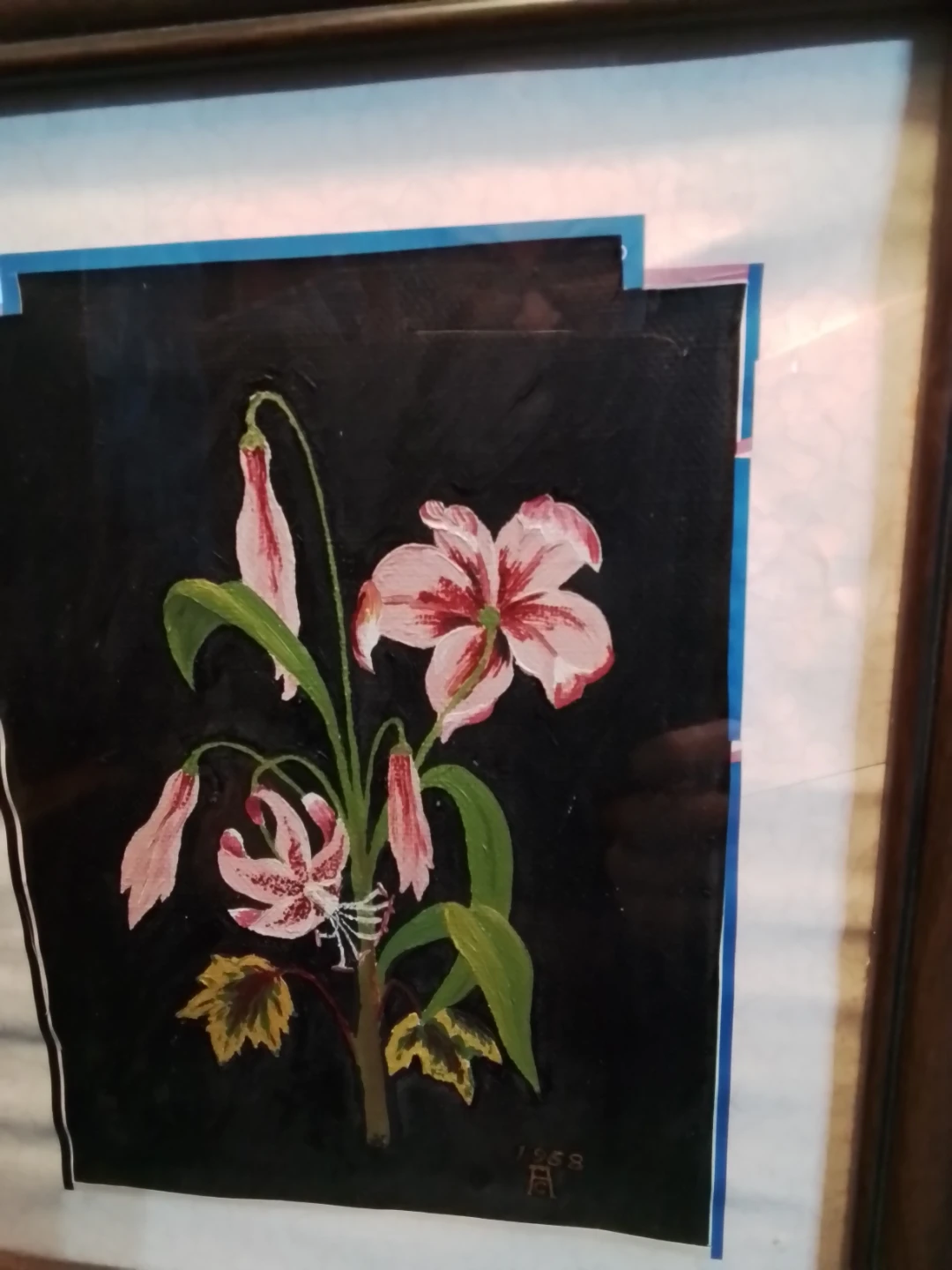 Vintage Signed Floral Oil Painting 1958 10x12" - photo 2