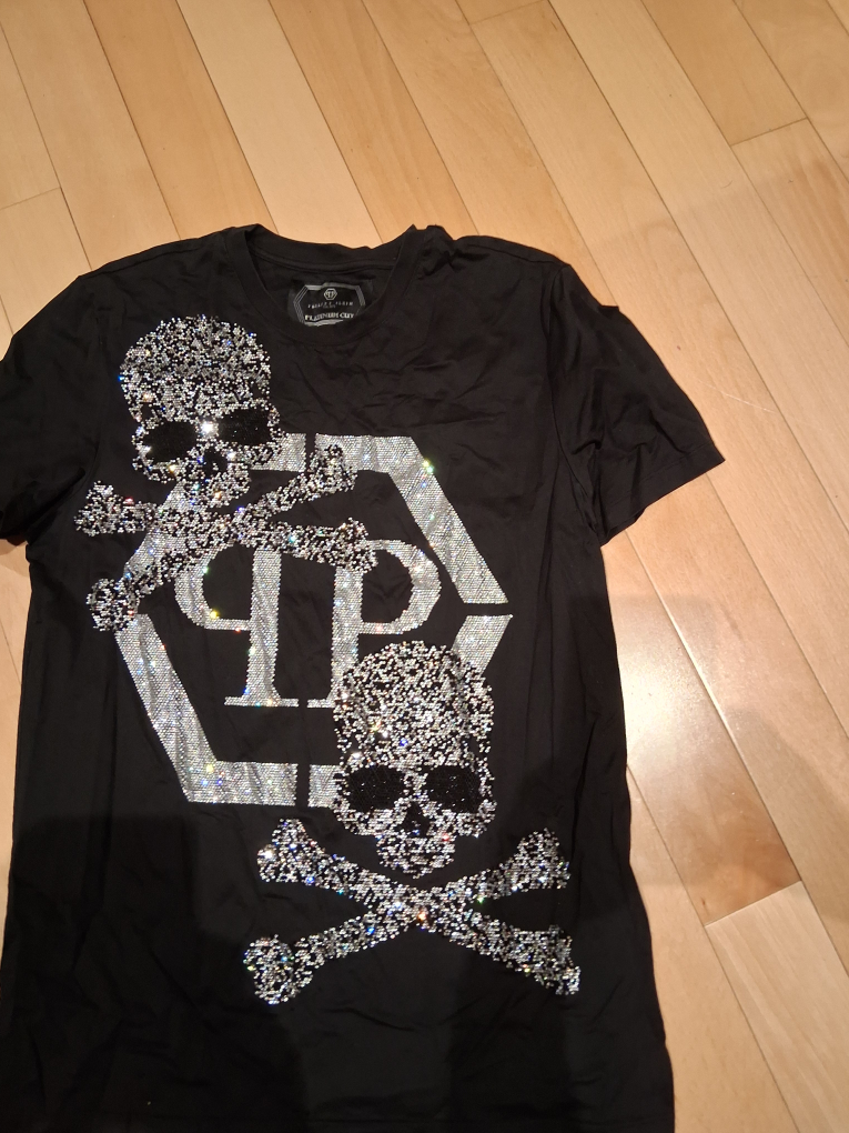 Philipp Plein Skull & Crossbones T-Shirt Black