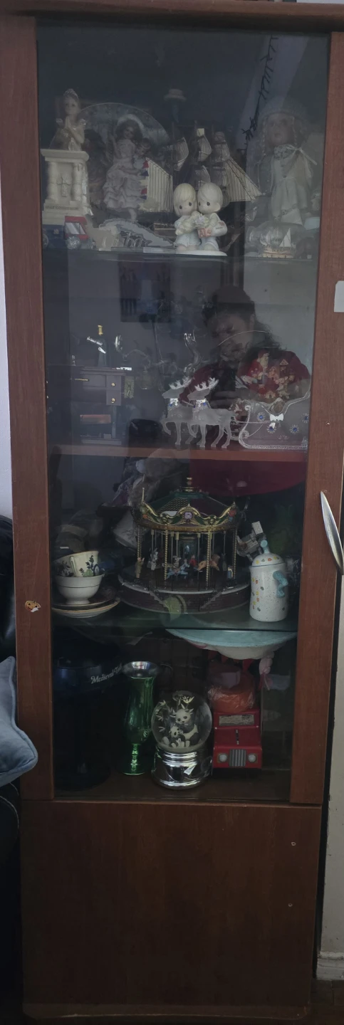 Wooden Display Cabinet with Glass Doors - photo 2