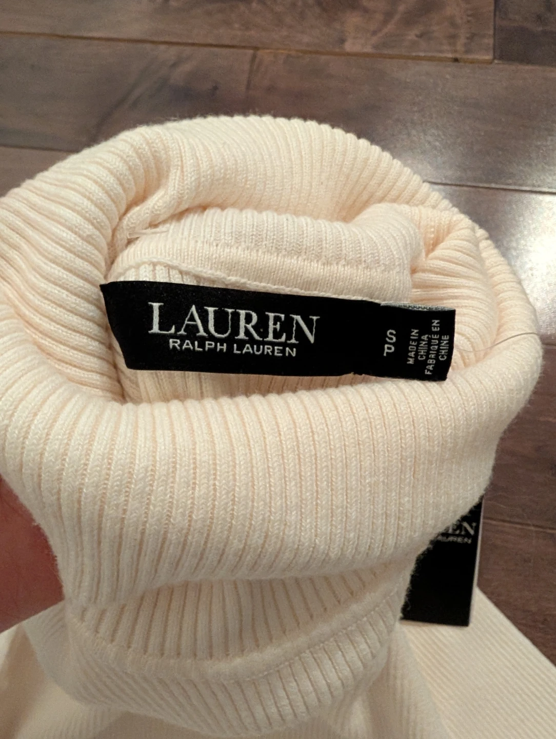 NWT🏷️ Ralph Lauren Cream Ribbed Turtleneck (Size S/P) - photo 5