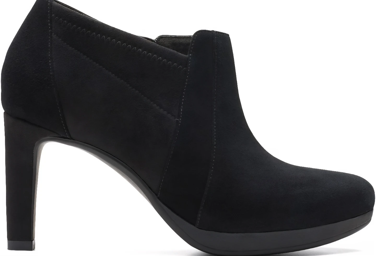Clarks Collection Black Suede Heeled Ankle Boots - photo 2