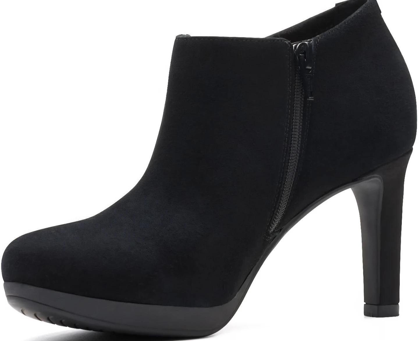 Clarks Collection Black Suede Heeled Ankle Boots - photo 4