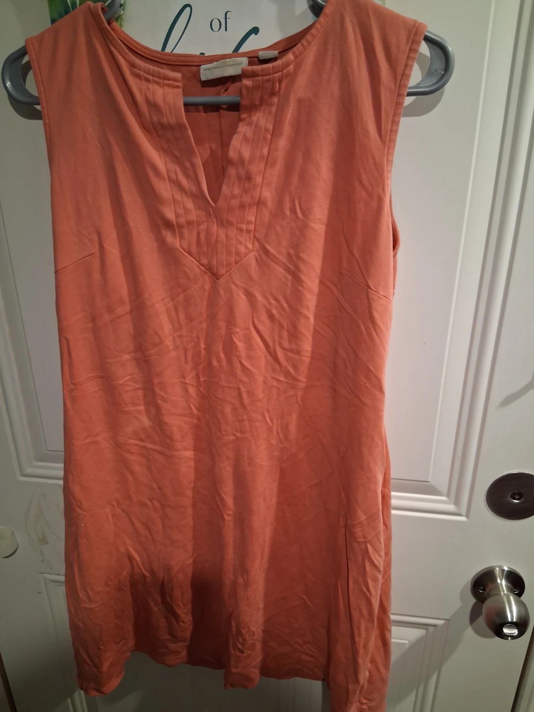 Coral Sleeveless Tunic Dress