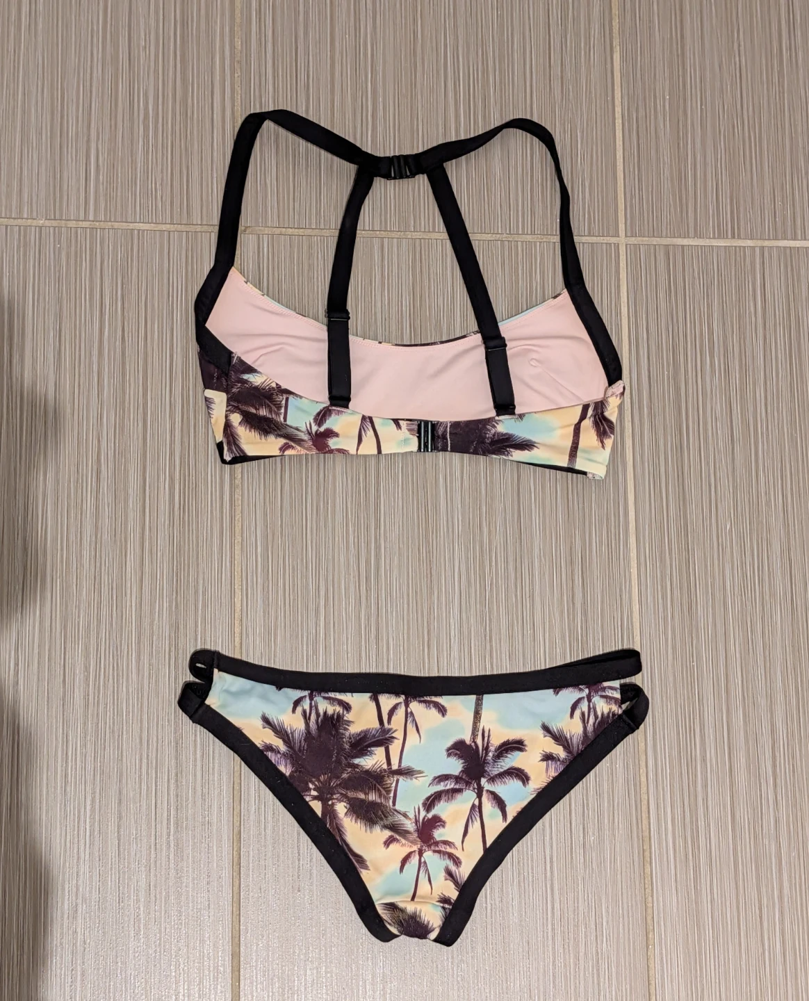 Palm Tree Print Bikini Set - Small - photo 2