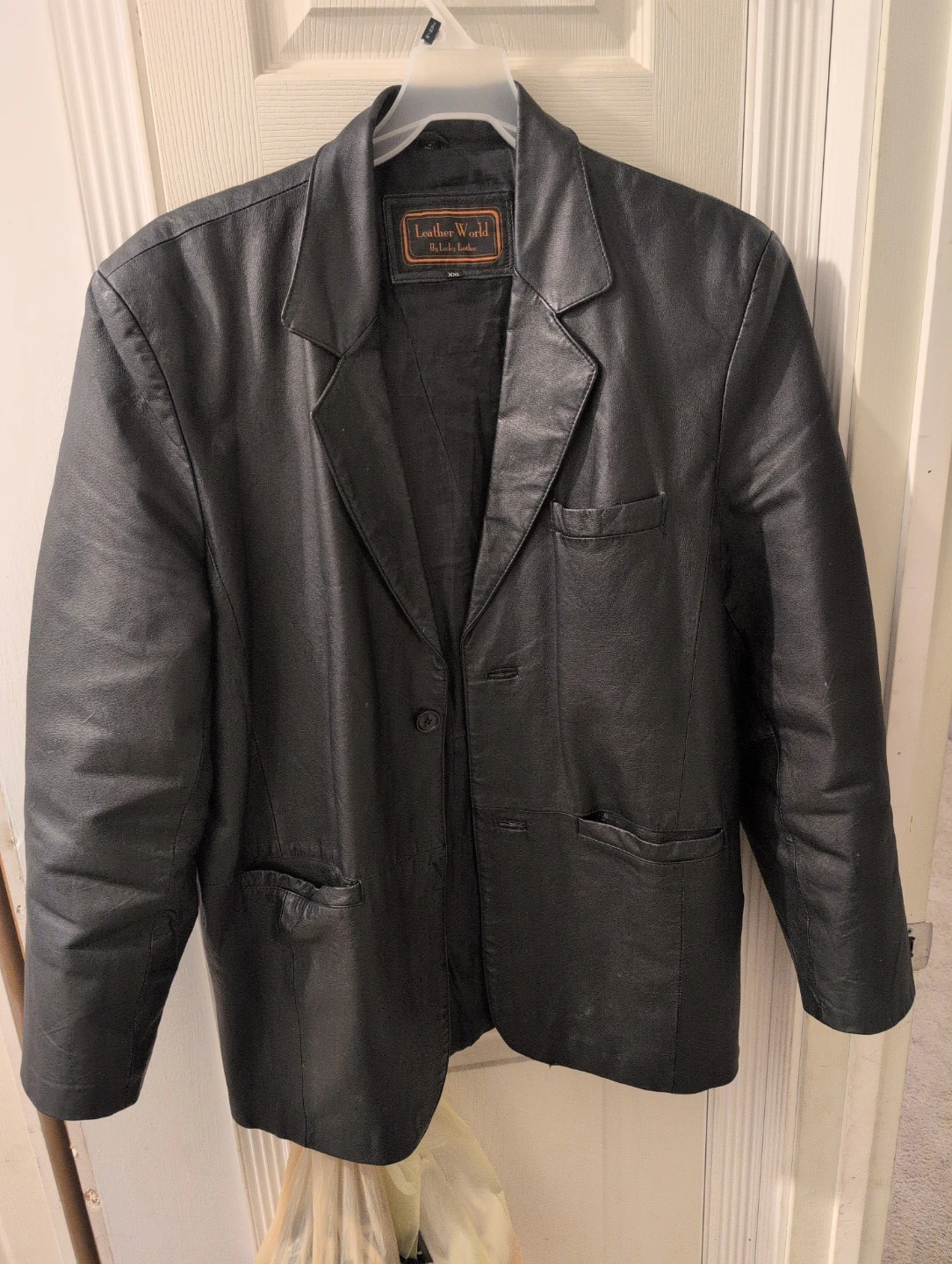 Leather World Black Blazer Jacket