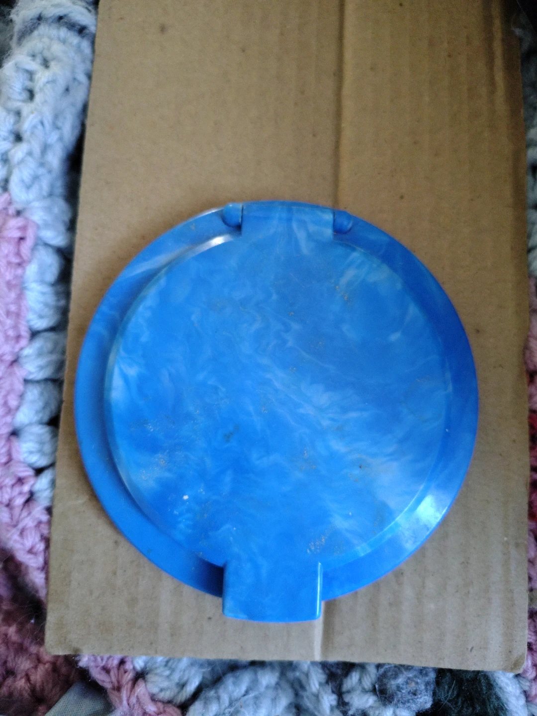 Blue Swirl Compact Mirror (1950's)