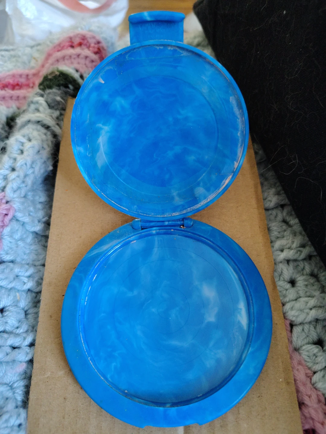 Blue Swirl Compact Mirror (1950's) - photo 2