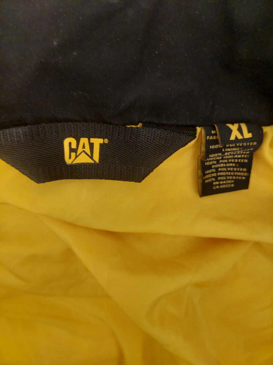 Caterpillar CAT Puffer Vest Black Yellow XL - photo 3