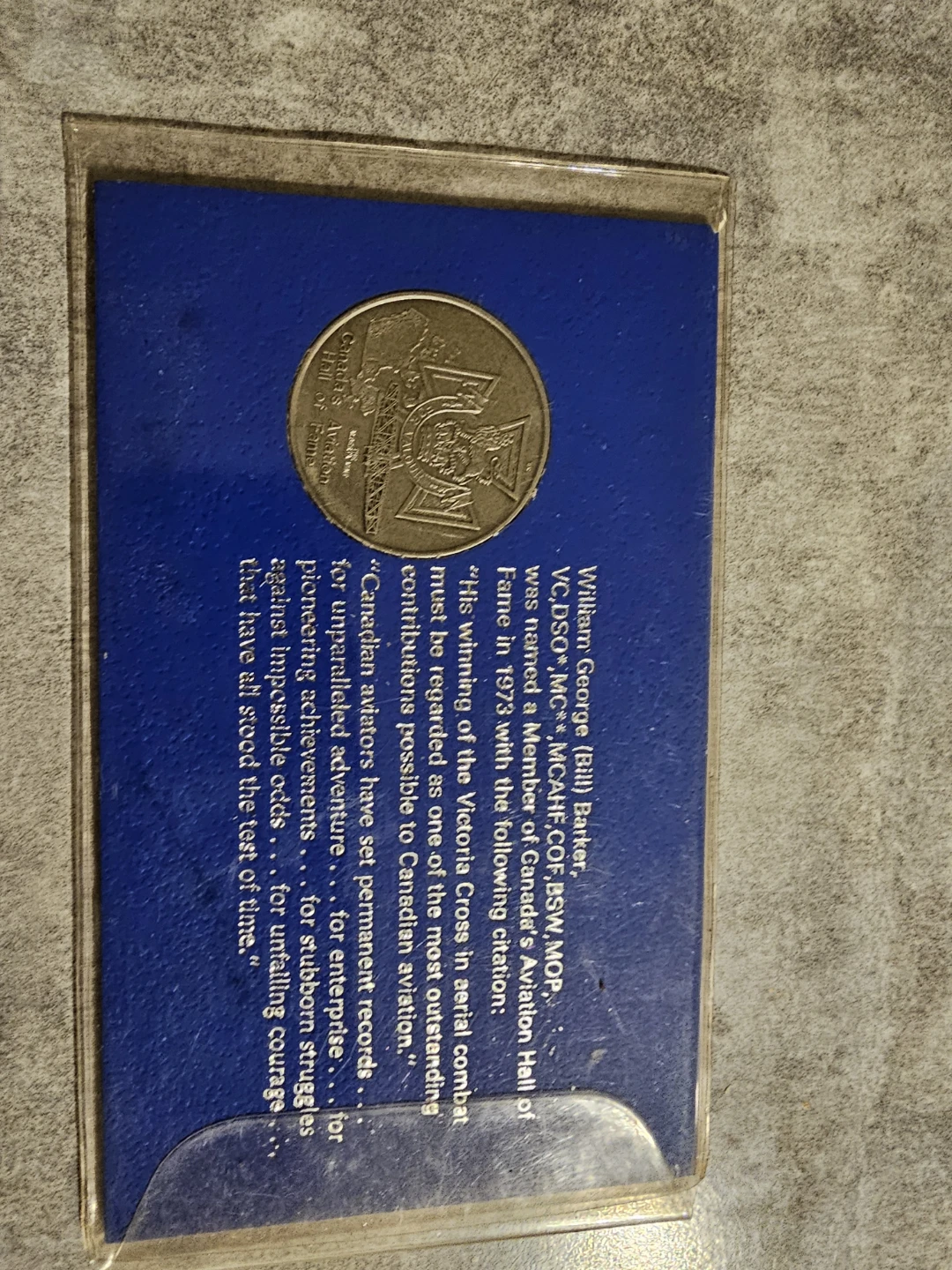 William George (Billy) Barker Commemorative Coin - photo 2