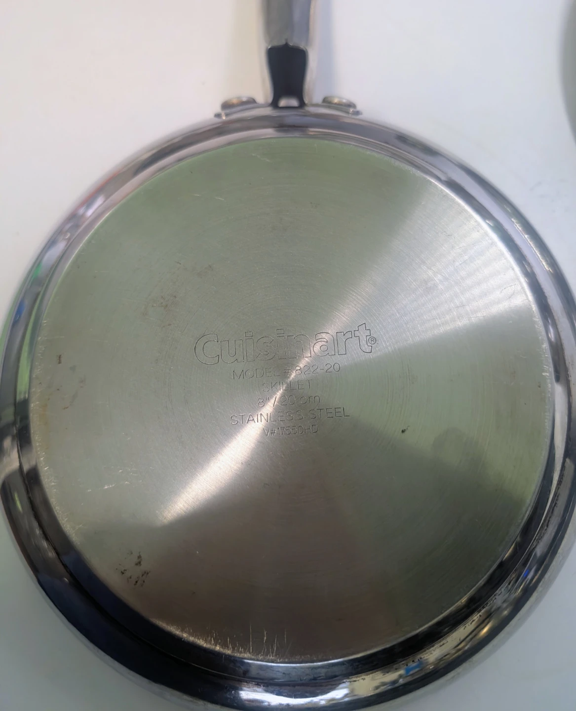 2 Cuisinart Stainless Steel Skillets / Omelette pans 8 & 10 inch - photo 4