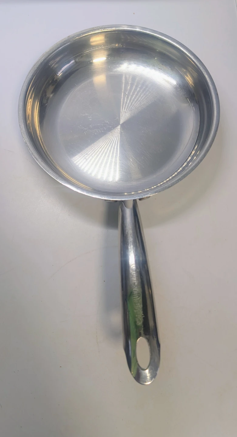 2 Cuisinart Stainless Steel Skillets / Omelette pans 8 & 10 inch - photo 5