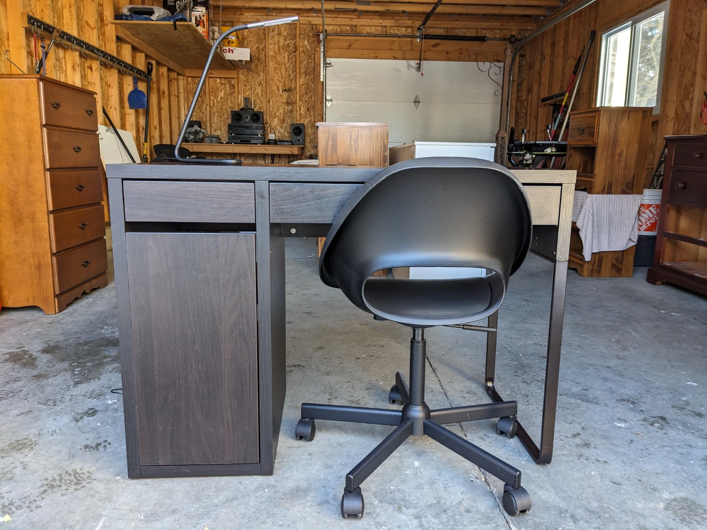Ikea Desk, Chair and Lamp Set