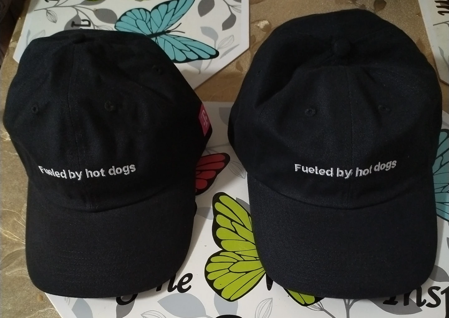 Black T-Mobile "Fueled by hot dogs" Cotton Baseball Cap