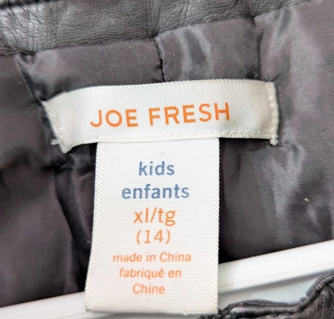 Leopard Faux Fur & Faux Leather Jacket - Kids XL/TG (14) - photo 4