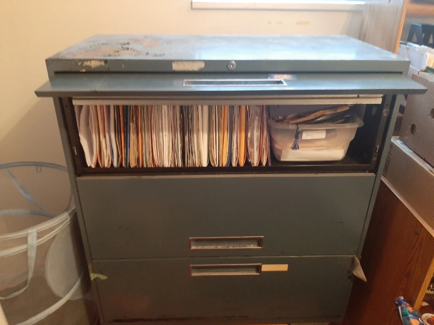 Grey 3-Drawer Filing Cabinet - photo 2