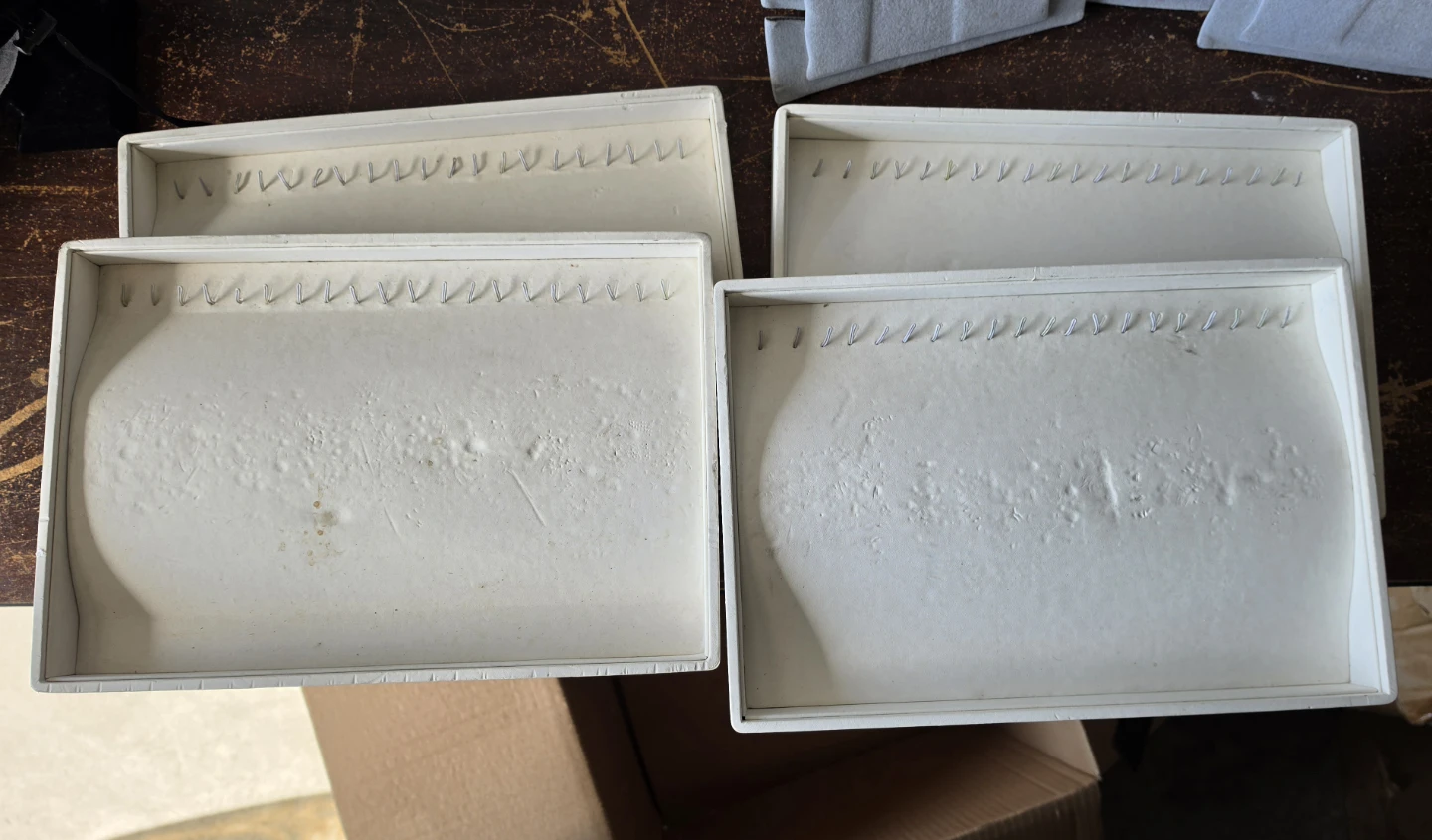 White Jewellery Display Trays (Set of 4)