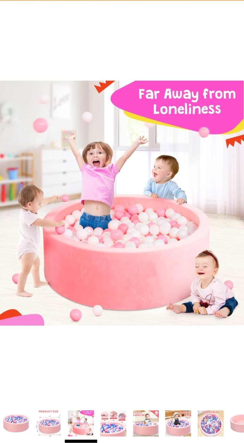 Pink Ball Pit with Balls for Toddlers - photo 4
