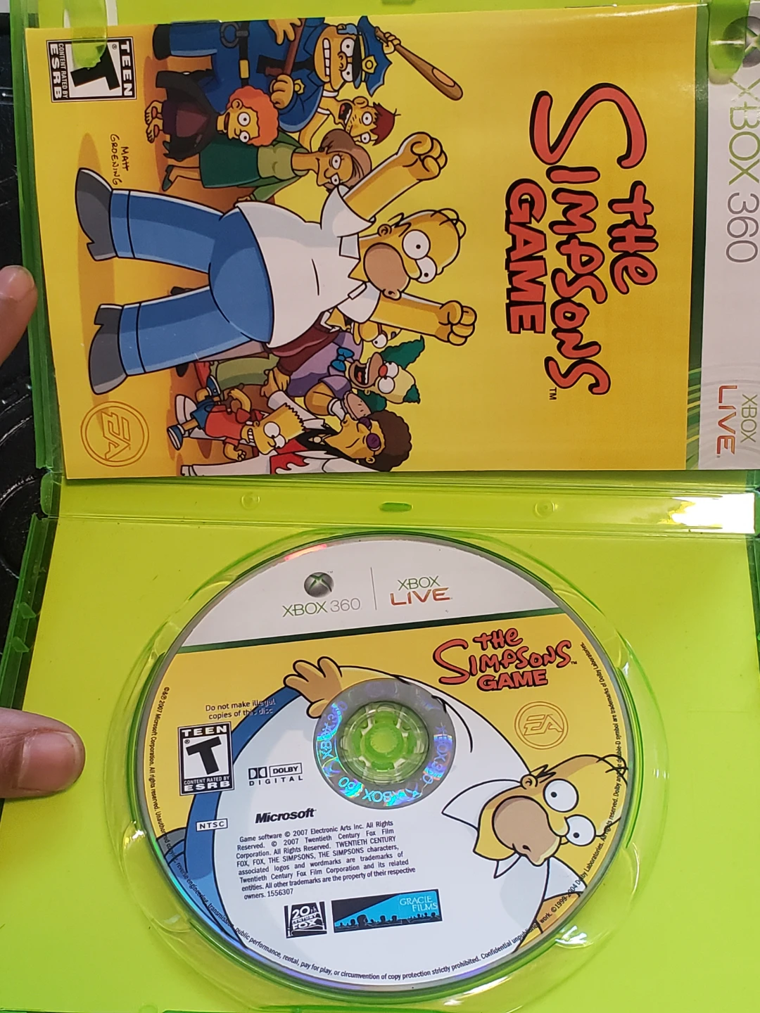 Xbox 360 The Simpsons game CIB nice clean copy