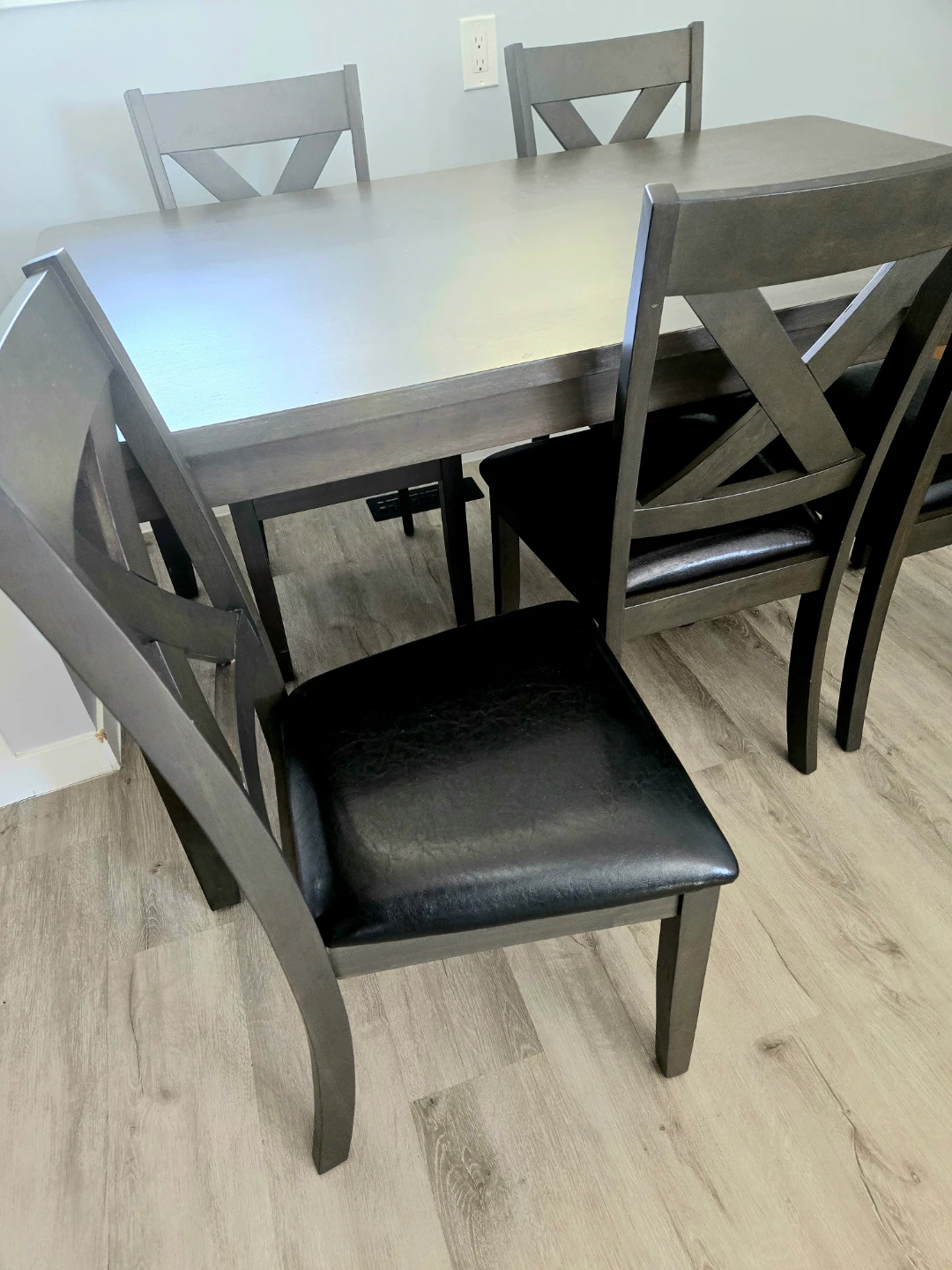 Grey Dining Table Set with 5 Chairs - photo 2