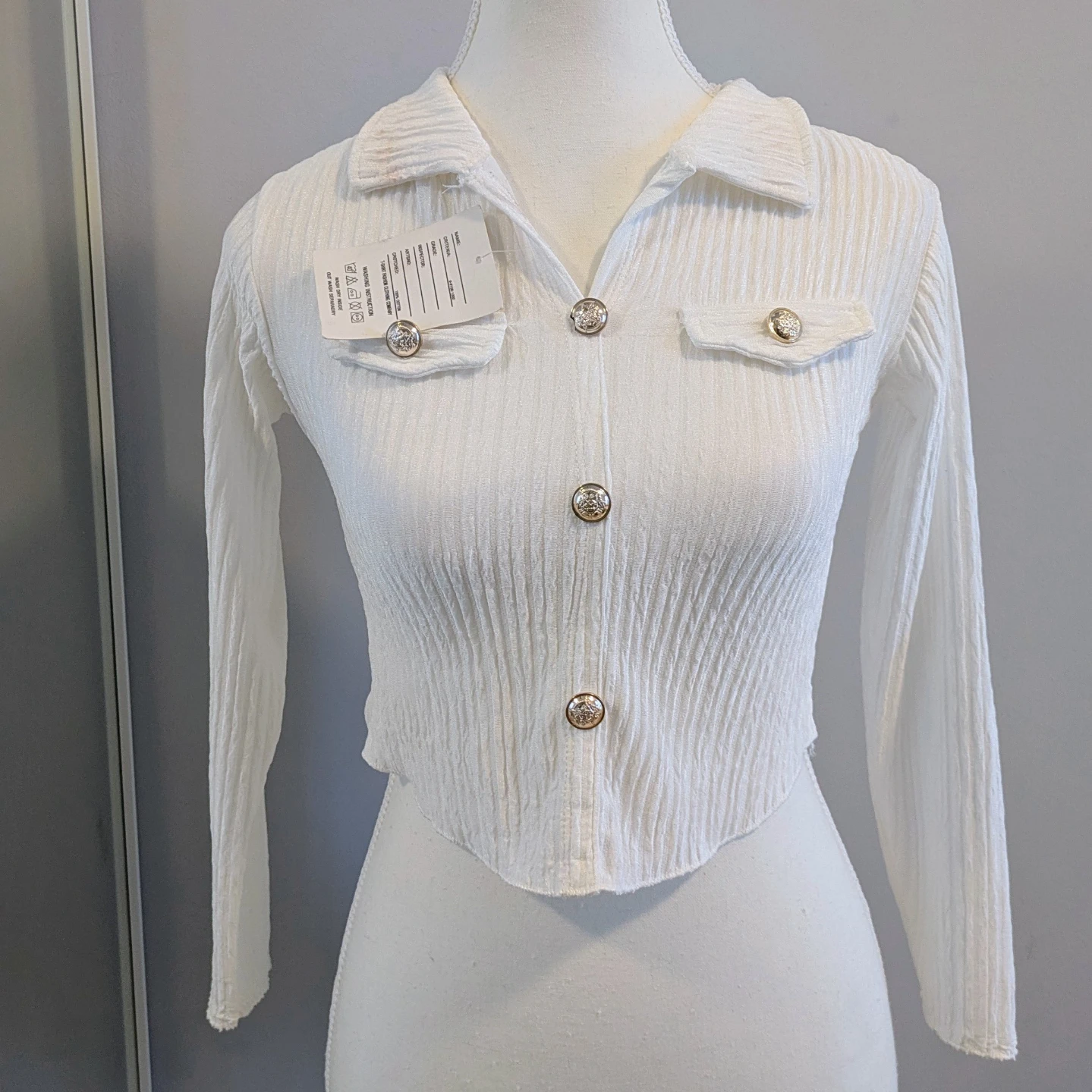Long-Sleeve Crop Top - Size XS/S