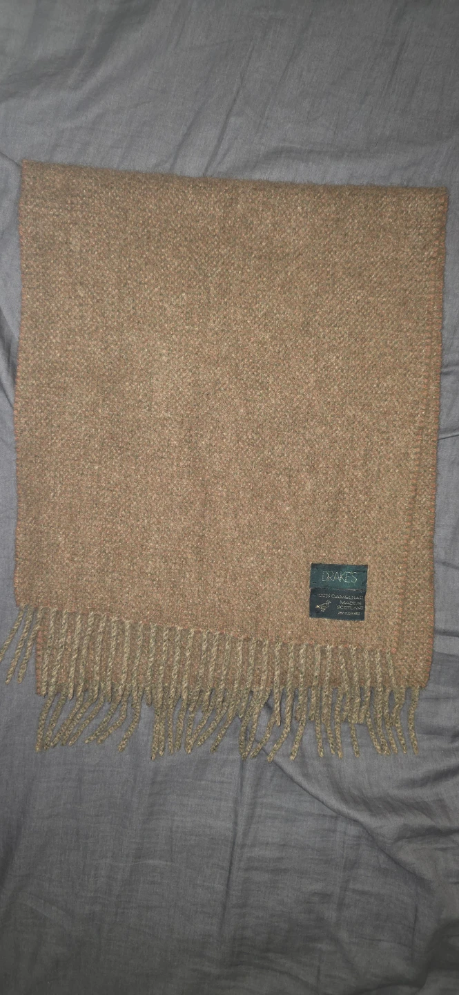 Vintage Drake's London Camel Hair Scarf