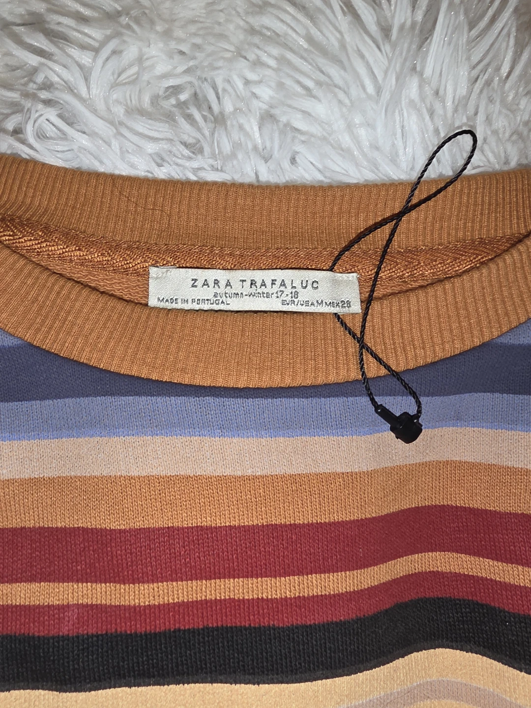 ZARA TRF Long Sleeve Striped Top