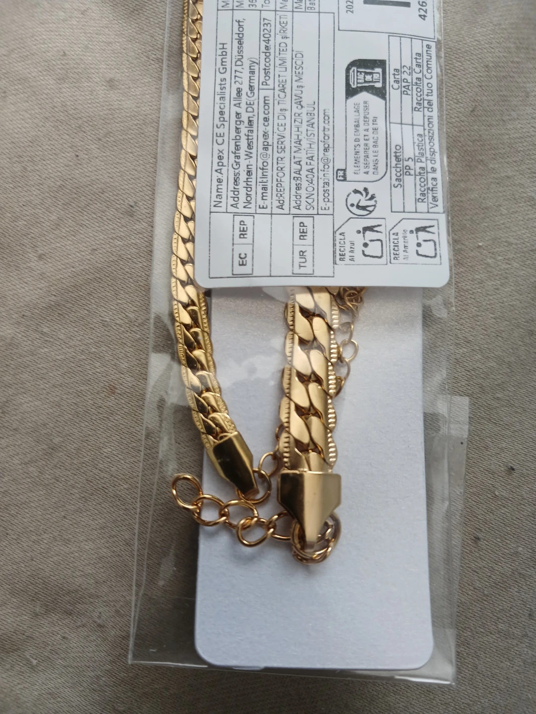 18K Gold Plated 404 Stainless Steel Snake Chain Bracelets - photo 2
