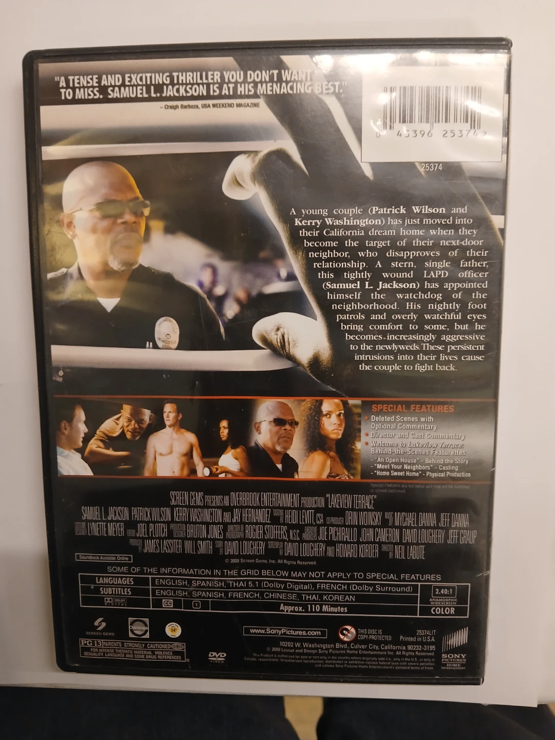 Lakeview Terrace DVD - photo 2