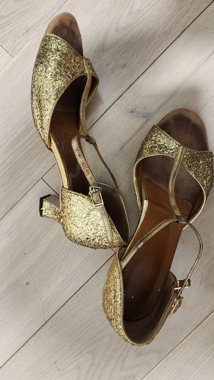 Gold Glitter Dance Heels - photo 2