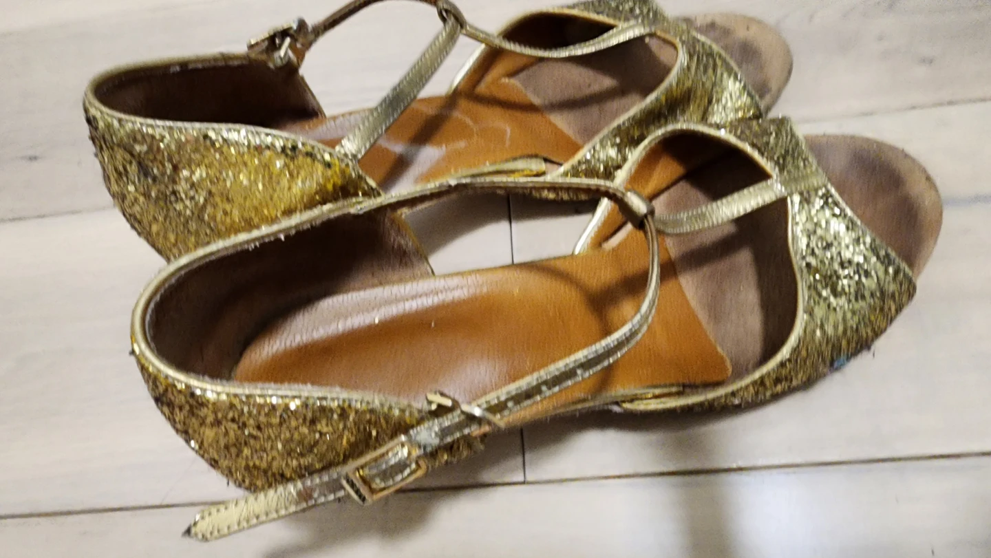 Gold Glitter Dance Heels - photo 3