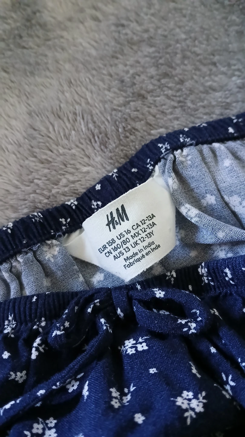 H&M Blue Floral Print Midi Dress with Slit - photo 2