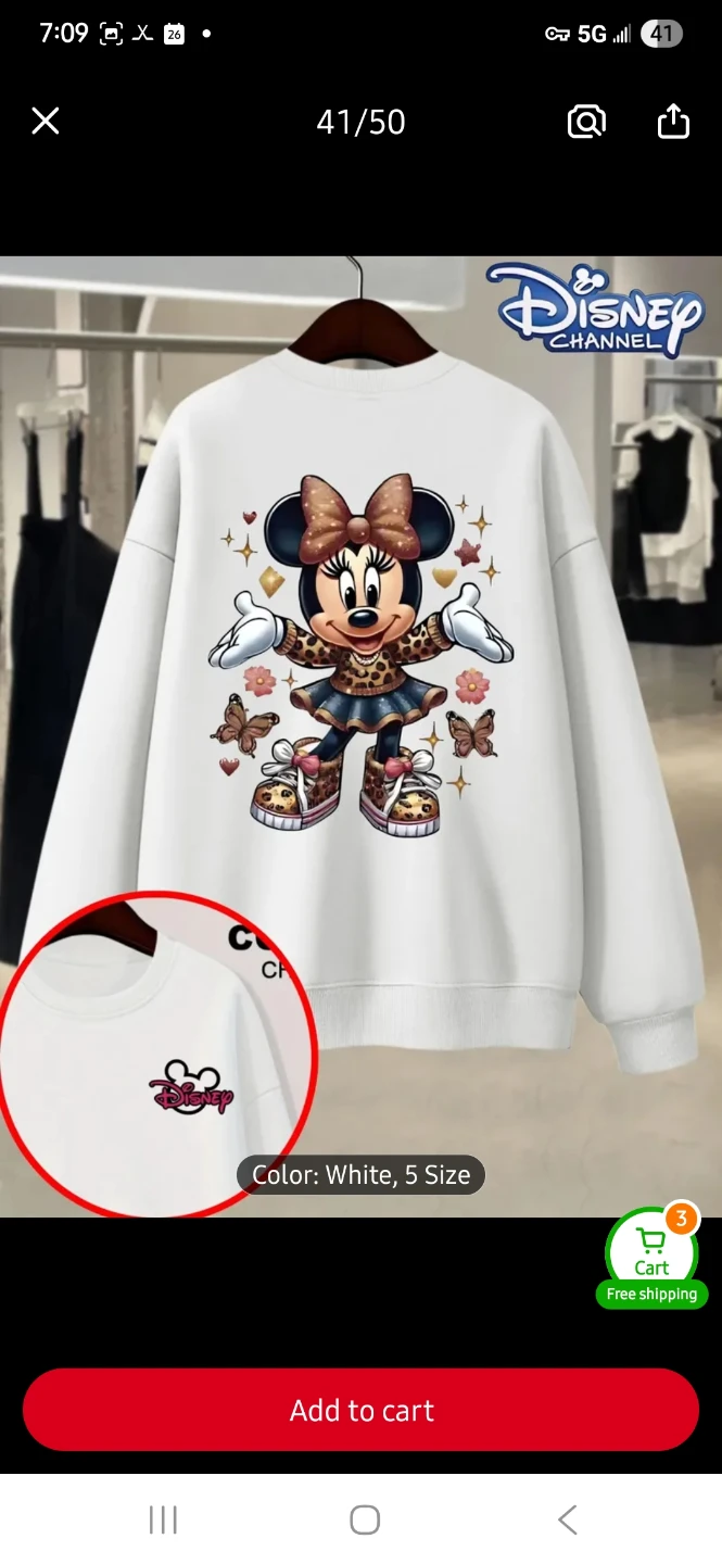 NEW Disney Minnie Mouse Graphic Sweatshirt 🐭 - photo 5