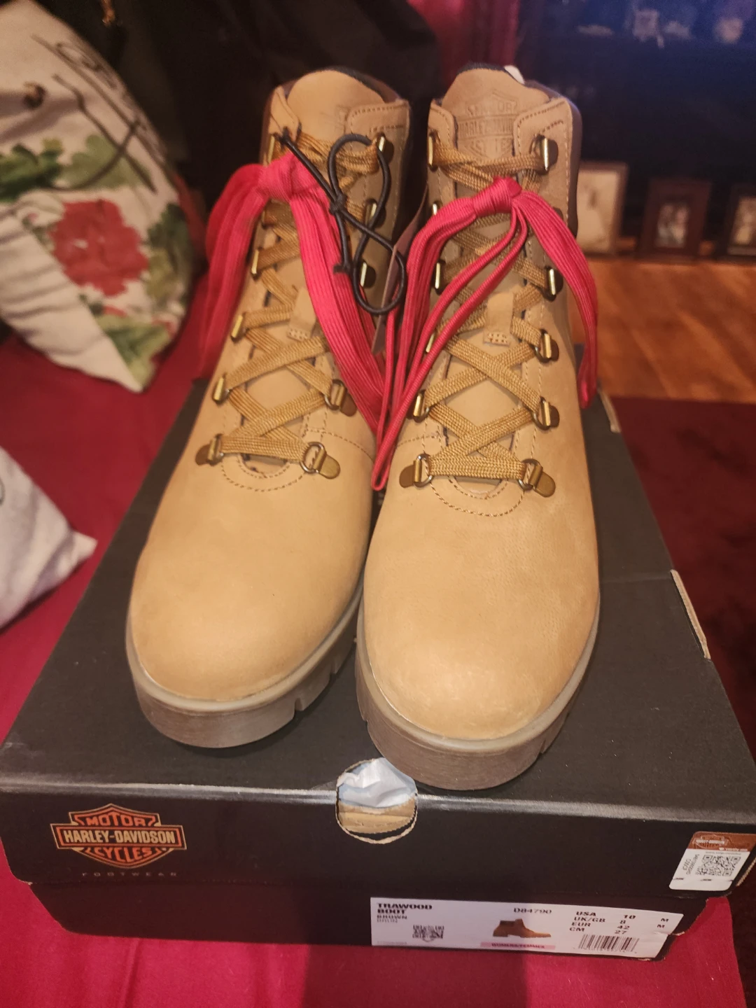 Harley-Davidson TRAWOOD Brown Women's Boots Size 8