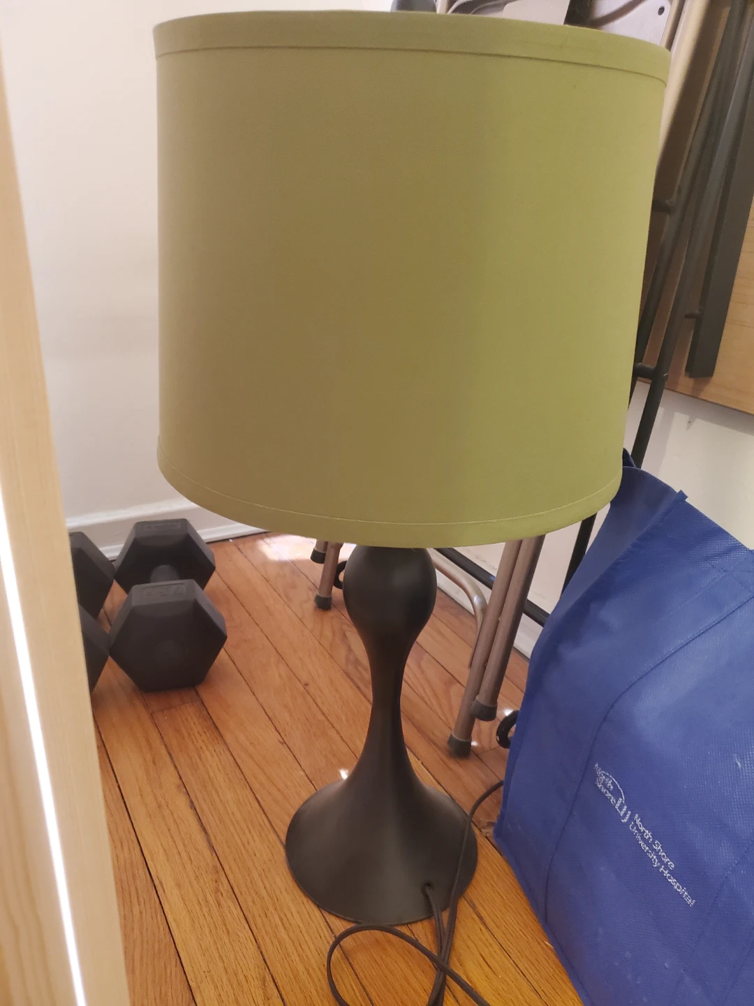 Table Lamp with Green Shade