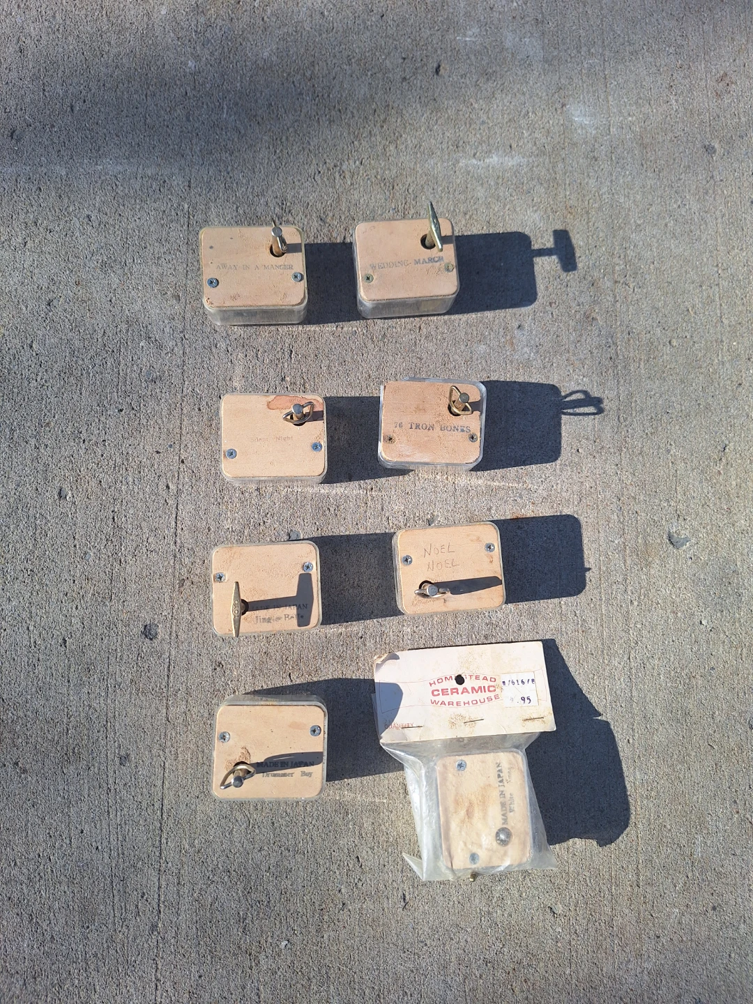 Miniature Music Box Mechanisms with Various Tunes