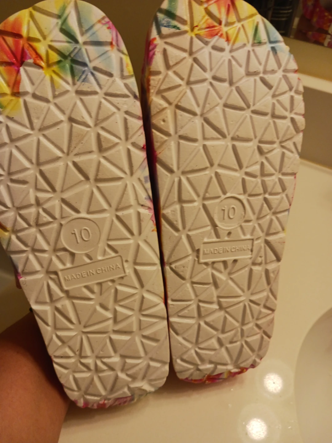 Tie-Dye Slip-On Sandals - Size 10 - photo 2