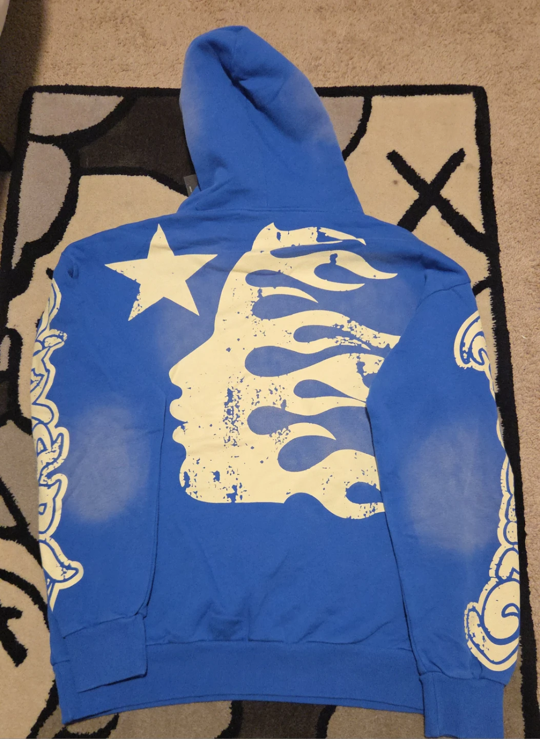 REVENGE "Om" Graphic Hoodie - Blue