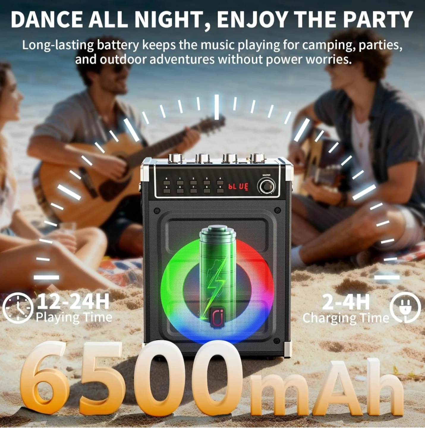 JYX-69BT Portable Karaoke Machine with Microphones - photo 2
