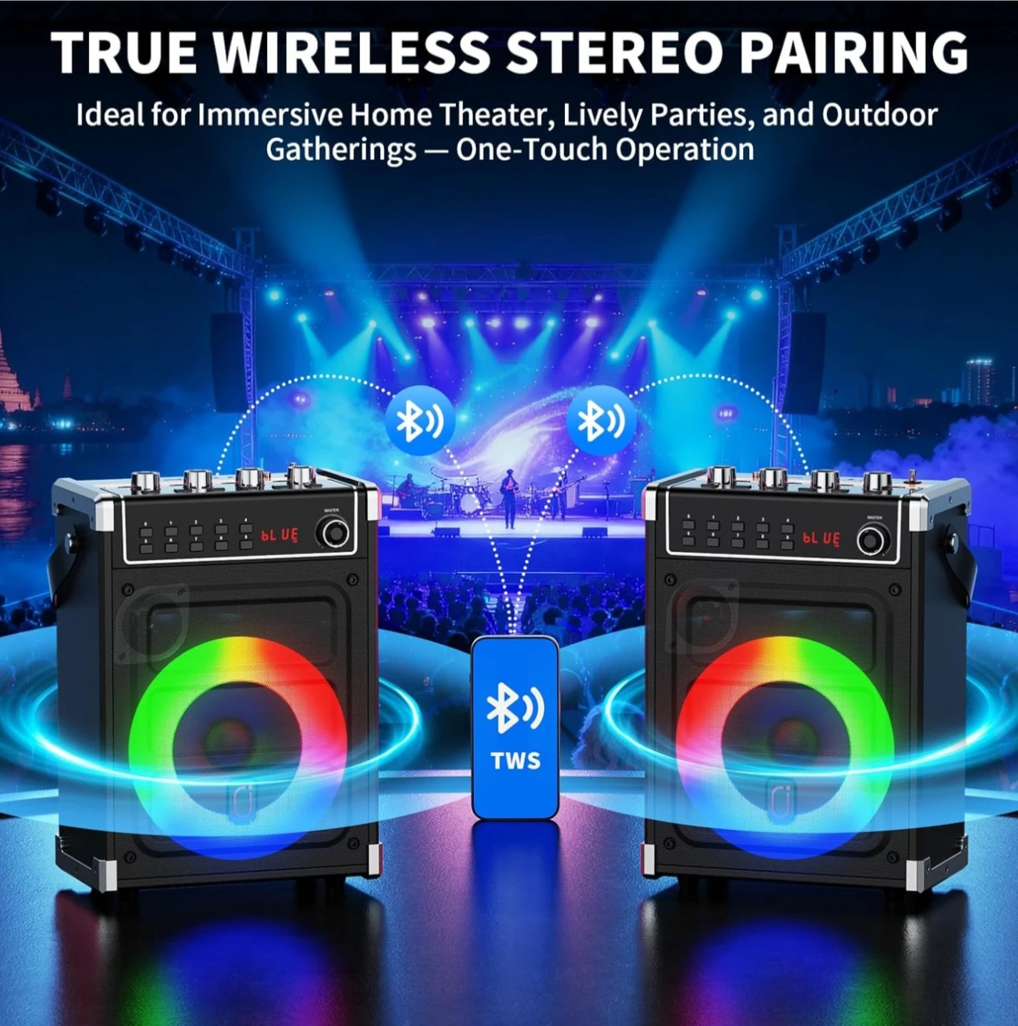 JYX-69BT Portable Karaoke Machine with Microphones - photo 4